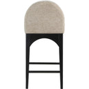 Meridian Waldorf Beige Chenille Fabric Stool IMAGE 2