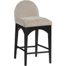 Meridian Waldorf Beige Chenille Fabric Stool IMAGE 3