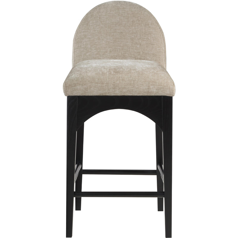 Meridian Waldorf Beige Chenille Fabric Stool IMAGE 4