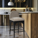 Meridian Waldorf Beige Chenille Fabric Stool IMAGE 8