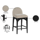 Meridian Waldorf Beige Chenille Fabric Stool IMAGE 9
