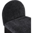 Meridian Waldorf Black Chenille Fabric Stool IMAGE 7