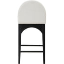 Meridian Waldorf Cream Chenille Fabric Stool IMAGE 2