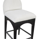 Meridian Waldorf Cream Chenille Fabric Stool IMAGE 6