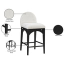 Meridian Waldorf Cream Chenille Fabric Stool IMAGE 9