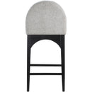 Meridian Waldorf Grey Chenille Fabric Stool IMAGE 2