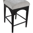 Meridian Waldorf Grey Chenille Fabric Stool IMAGE 6