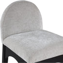 Meridian Waldorf Grey Chenille Fabric Stool IMAGE 7