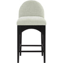 Meridian Waldorf Mint Chenille Fabric Stool IMAGE 4