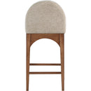 Meridian Waldorf Beige Chenille Fabric Stool IMAGE 2