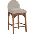 Meridian Waldorf Beige Chenille Fabric Stool IMAGE 3