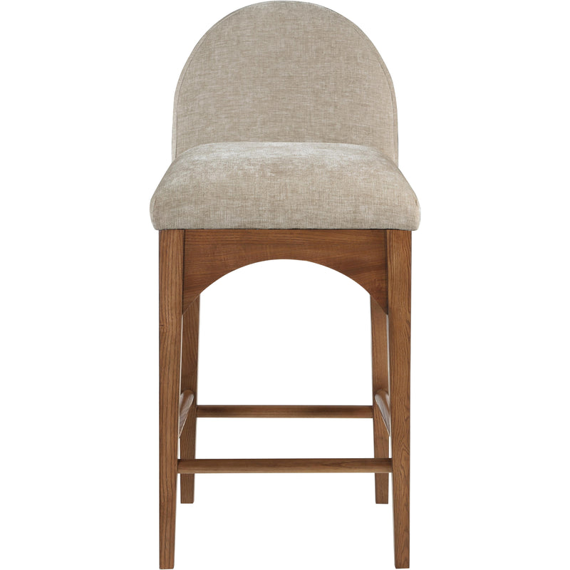 Meridian Waldorf Beige Chenille Fabric Stool IMAGE 4