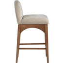Meridian Waldorf Beige Chenille Fabric Stool IMAGE 5