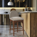 Meridian Waldorf Beige Chenille Fabric Stool IMAGE 8