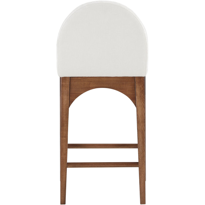 Meridian Waldorf Cream Chenille Fabric Stool IMAGE 2