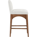 Meridian Waldorf Cream Chenille Fabric Stool IMAGE 5