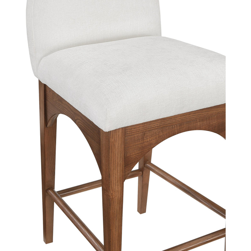 Meridian Waldorf Cream Chenille Fabric Stool IMAGE 6