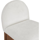 Meridian Waldorf Cream Chenille Fabric Stool IMAGE 7