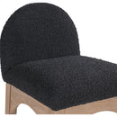Meridian Waldorf Black Boucle Fabric Stool IMAGE 7