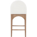 Meridian Waldorf Cream Boucle Fabric Stool IMAGE 2