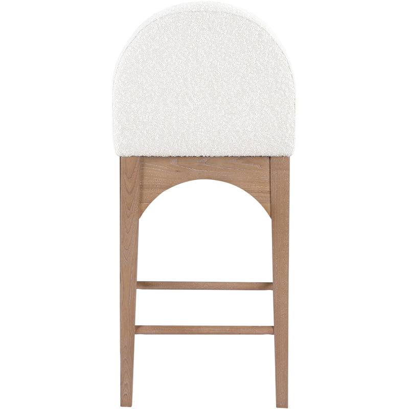 Meridian Waldorf Cream Boucle Fabric Stool IMAGE 2