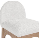 Meridian Waldorf Cream Boucle Fabric Stool IMAGE 7