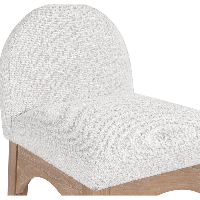 Meridian Waldorf Cream Boucle Fabric Stool IMAGE 7