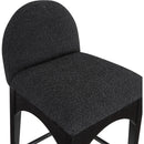 Meridian Waldorf Black Boucle Fabric Stool IMAGE 7