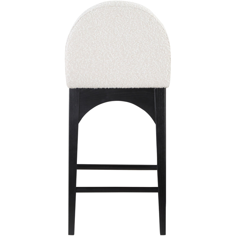 Meridian Waldorf Cream Boucle Fabric Stool IMAGE 2