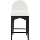 Meridian Waldorf Cream Boucle Fabric Stool IMAGE 4