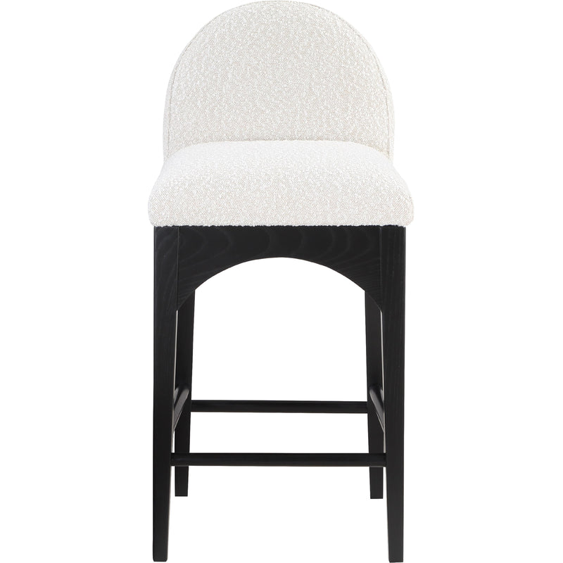 Meridian Waldorf Cream Boucle Fabric Stool IMAGE 4