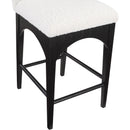Meridian Waldorf Cream Boucle Fabric Stool IMAGE 6