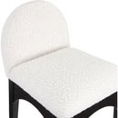 Meridian Waldorf Cream Boucle Fabric Stool IMAGE 7