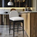 Meridian Waldorf Cream Boucle Fabric Stool IMAGE 8