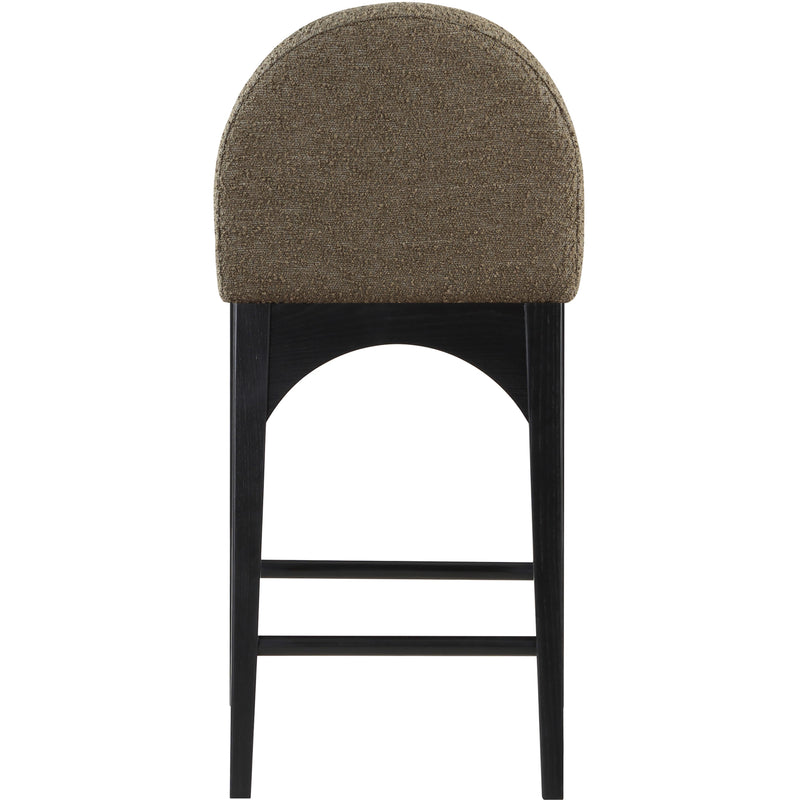 Meridian Waldorf Olive Boucle Fabric Stool IMAGE 2