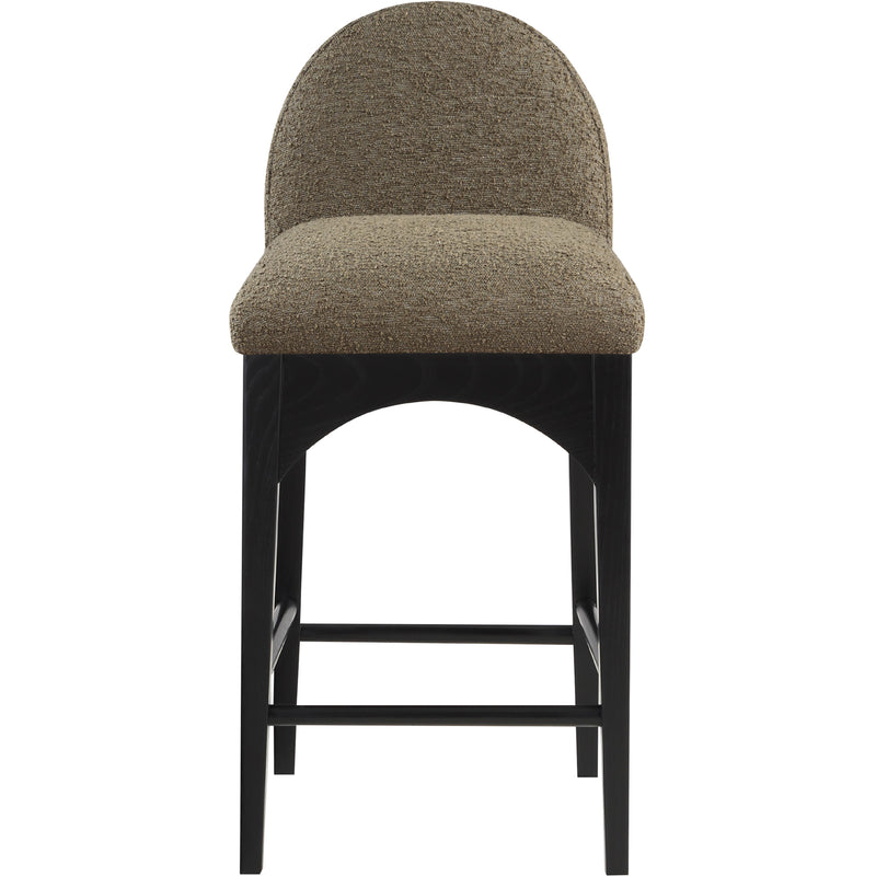 Meridian Waldorf Olive Boucle Fabric Stool IMAGE 4