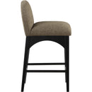 Meridian Waldorf Olive Boucle Fabric Stool IMAGE 5