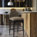 Meridian Waldorf Olive Boucle Fabric Stool IMAGE 8