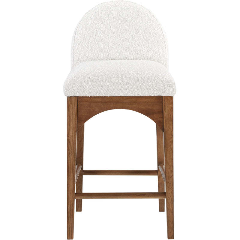 Meridian Waldorf Cream Boucle Fabric Stool IMAGE 4