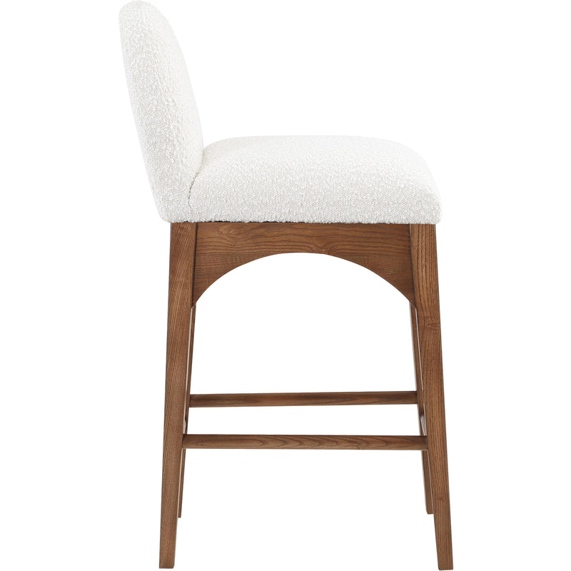Meridian Waldorf Cream Boucle Fabric Stool IMAGE 5