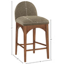 Meridian Waldorf Olive Boucle Fabric Stool IMAGE 10