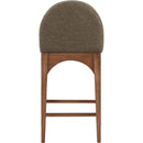 Meridian Waldorf Olive Boucle Fabric Stool IMAGE 2