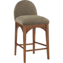 Meridian Waldorf Olive Boucle Fabric Stool IMAGE 3