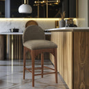 Meridian Waldorf Olive Boucle Fabric Stool IMAGE 8