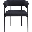 Meridian Malin Black Boucle Fabric Dining Chair IMAGE 3