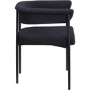 Meridian Malin Black Boucle Fabric Dining Chair IMAGE 4