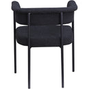 Meridian Malin Black Boucle Fabric Dining Chair IMAGE 5