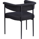 Meridian Malin Black Boucle Fabric Dining Chair IMAGE 6
