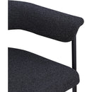 Meridian Malin Black Boucle Fabric Dining Chair IMAGE 7