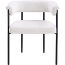 Meridian Malin Cream Boucle Fabric Dining Chair IMAGE 3